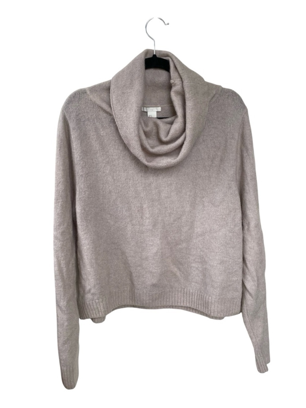 H&M Women's Wool Mohair Cropped Cowl Neck Sweater Blush Mauve S - Picture 5 of 10